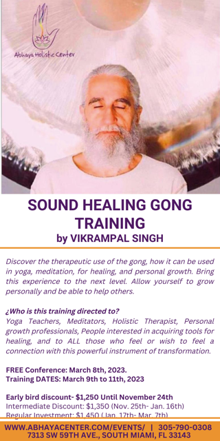 SOUND HEALING GONG TRAINING